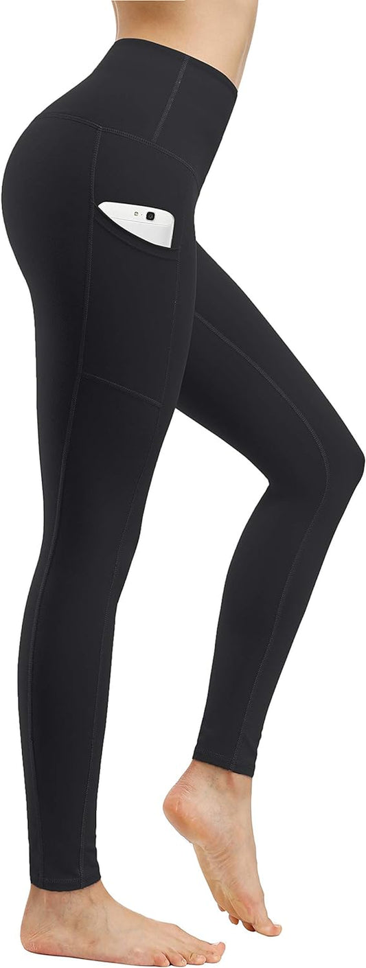 "High Waist Tummy Control Yoga Pants 3-Pack with Pockets"